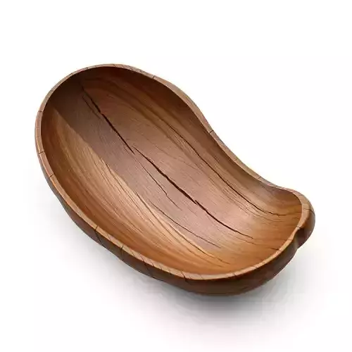 Rustic Organic Wooden Serving Bowl