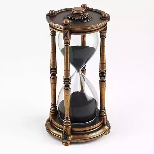 Vintage Ornate Hourglass 3D Model