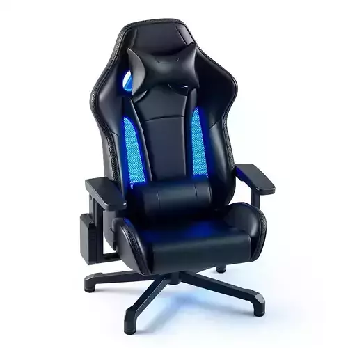 Modern Gaming Chair with Blue LEDs