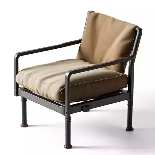 Industrial Armchair Fabric Cushions