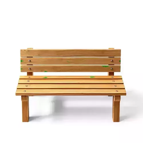 Weathered Wooden Park Bench