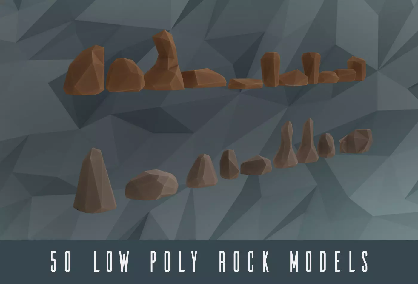 3D model Low poly rock models VR / AR / low-poly | CGTrader