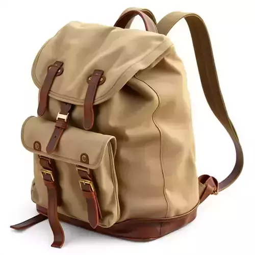 Classic Canvas Leather Backpack