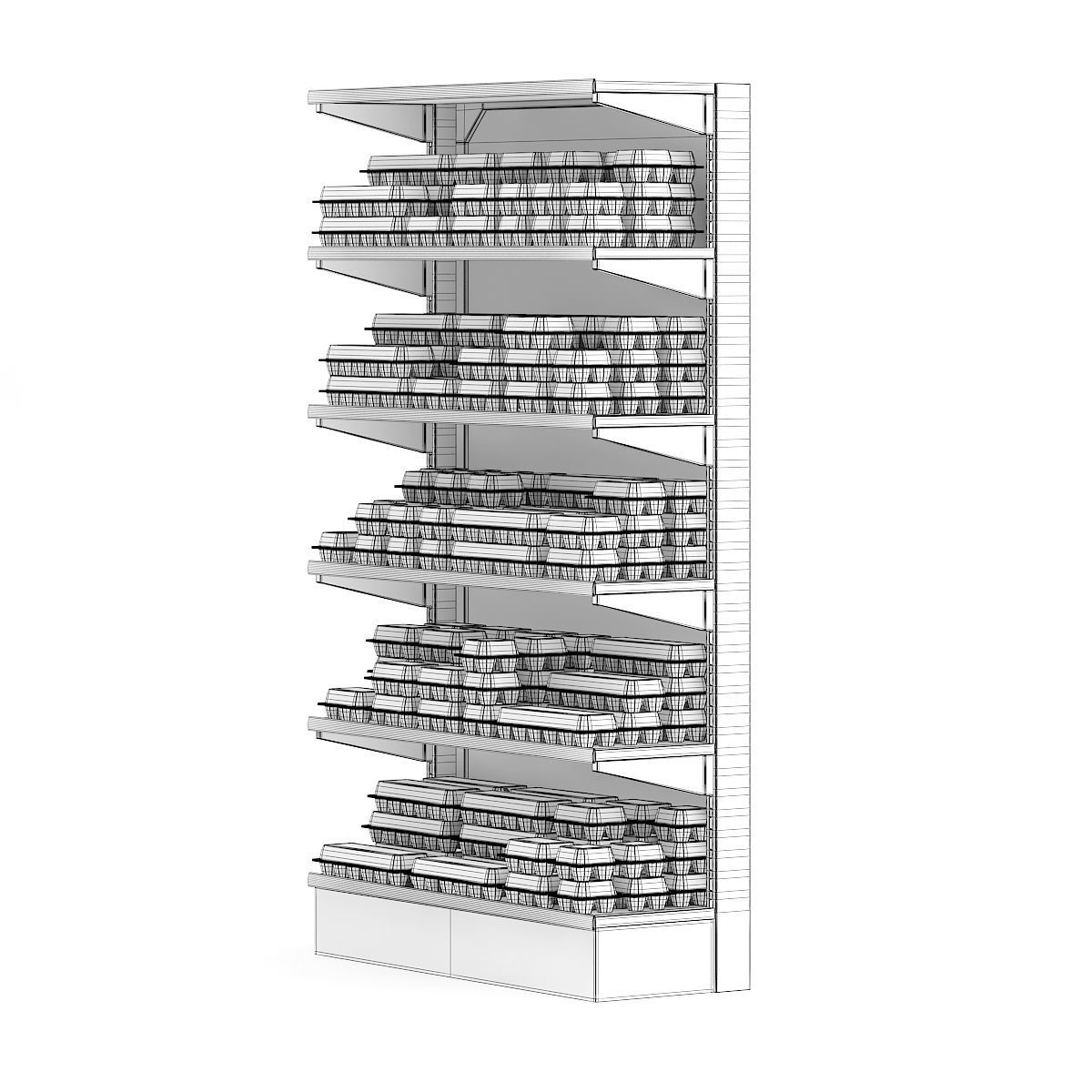 Market Shelf - Eggs 3D model_5