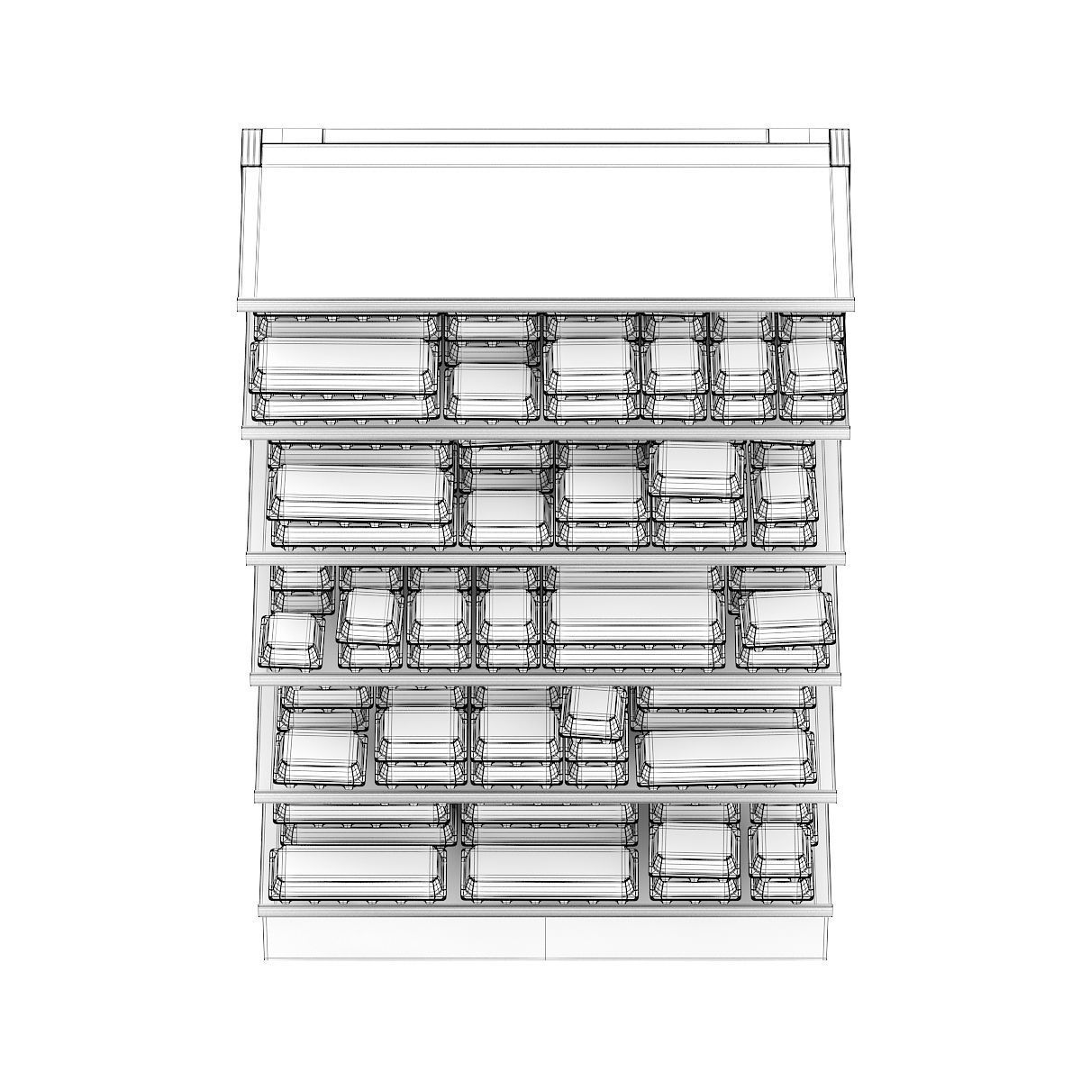 Market Shelf - Eggs 3D model_3