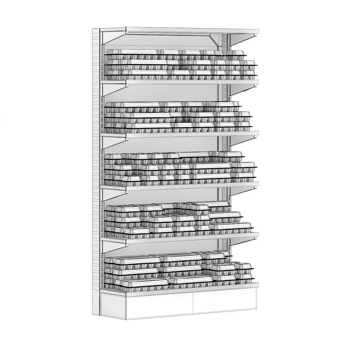 Market Shelf - Eggs 3D model_1