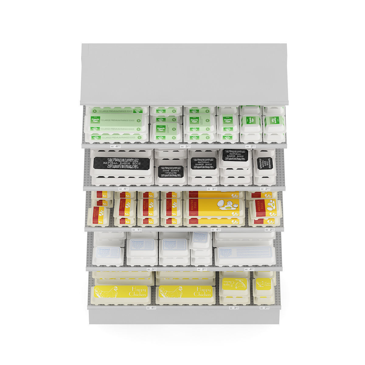 Market Shelf - Eggs 3D model_2