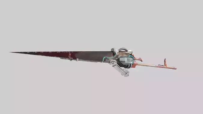 Future science fiction magical weapon long spear