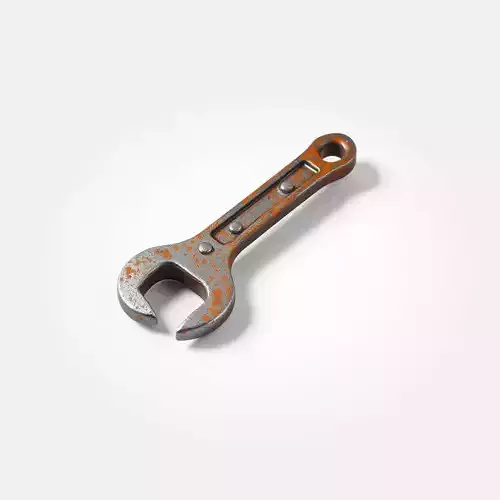 Rusty OpenEnd Wrench PBR Tool