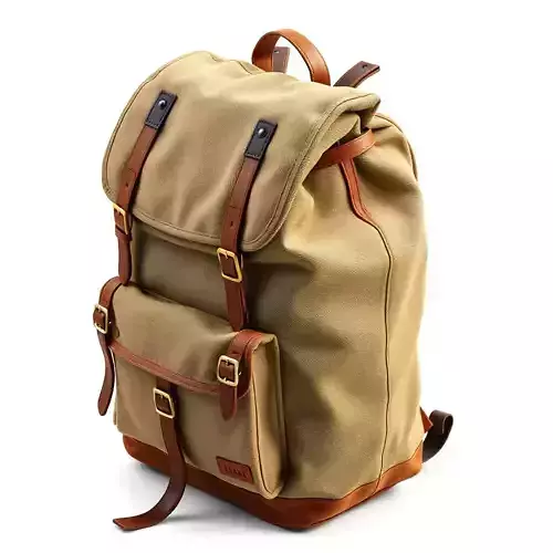 Classic Canvas Leather Backpack