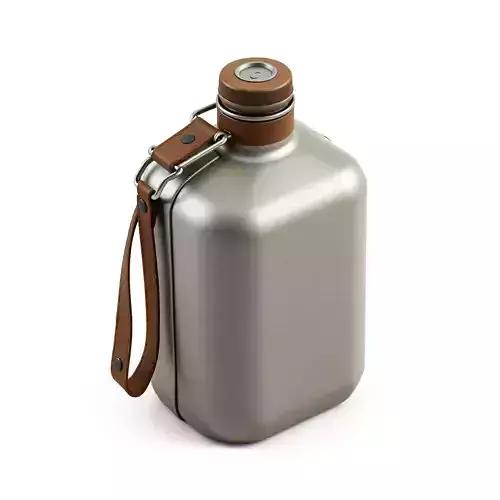 Vintage Metal Canteen Water Bottle