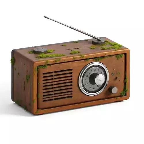 Weathered Vintage Wooden Radio