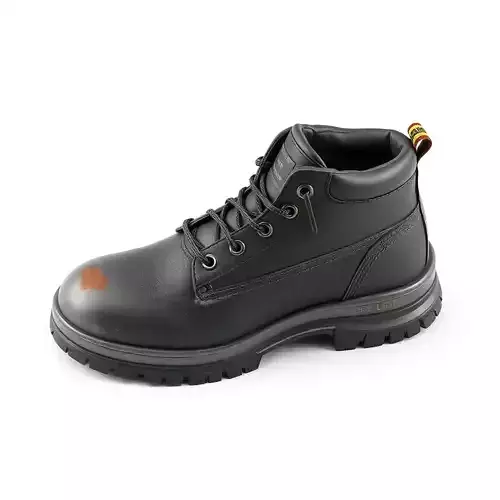 Rugged Black Work Boot 3D Model