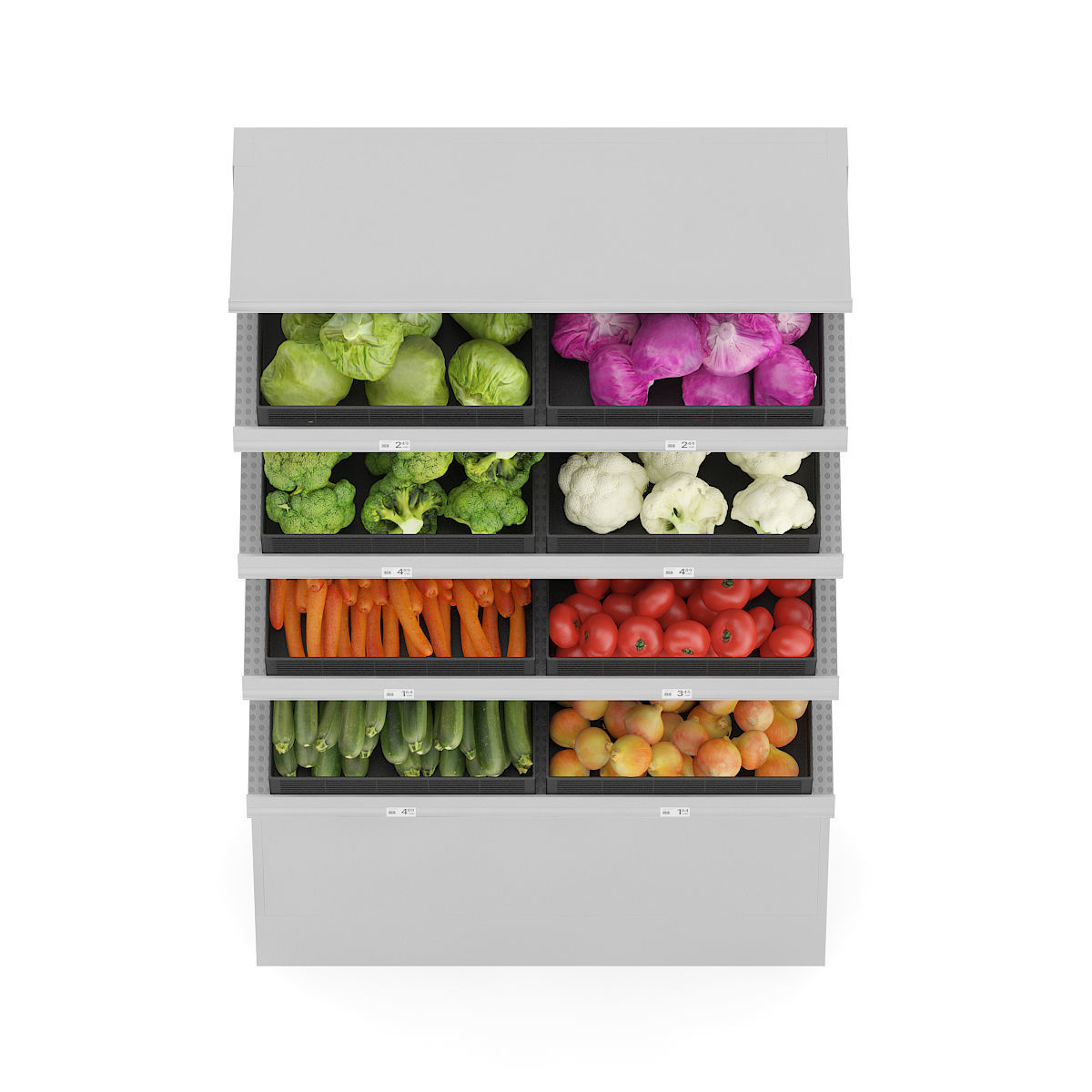 Market Shelf - Vegetables 3D model_4