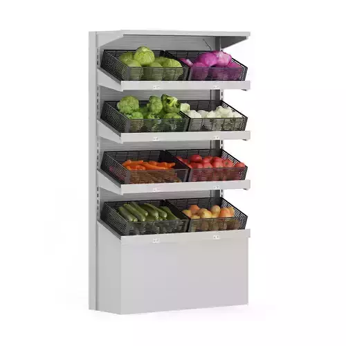 Market Shelf - Vegetables 3D model