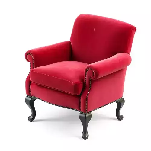 Red Velvet Classic Armchair