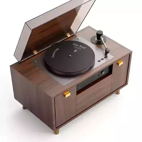 MidCentury Modern Record Player Console