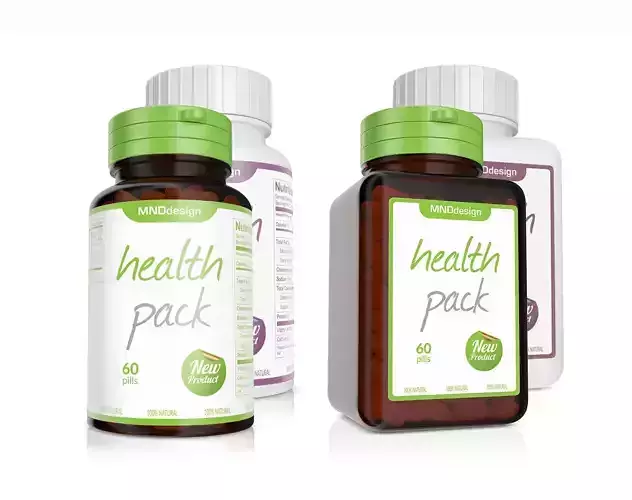 Photorealistic Pills Bottles