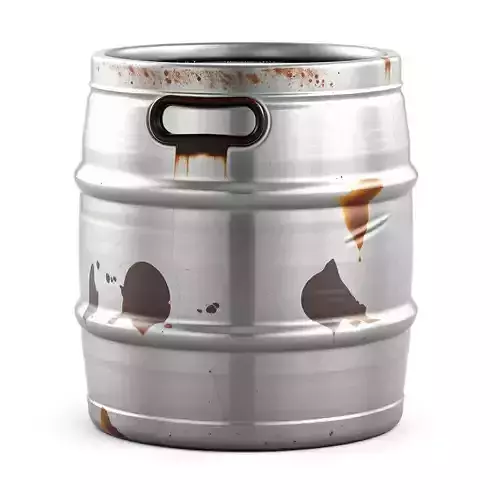 Aged Metal Beer Keg PBR