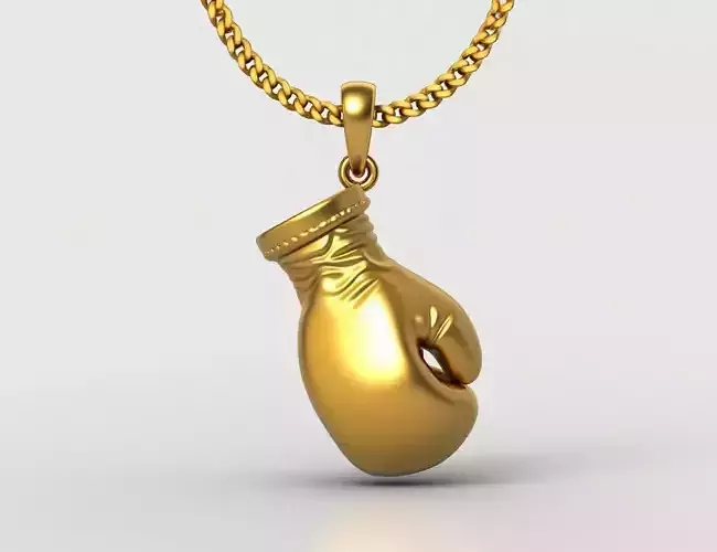 Boxing glove pendant charms - one inch pendant 3D print model