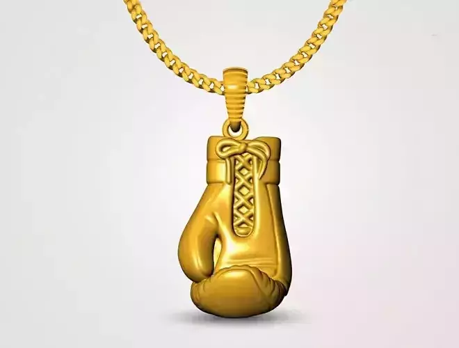 Boxing glove pendant charms - one inch pendant 3D print model