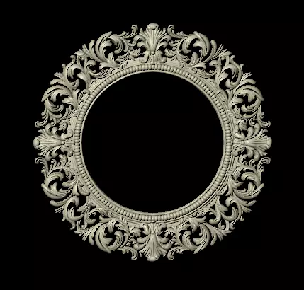 carved frame for mirror 3D model