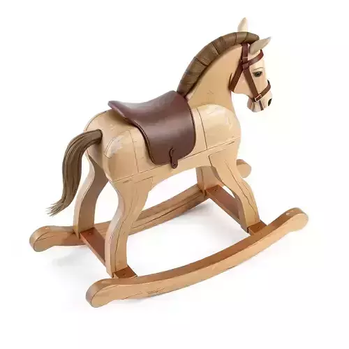 Vintage Wooden Rocking Horse Toy