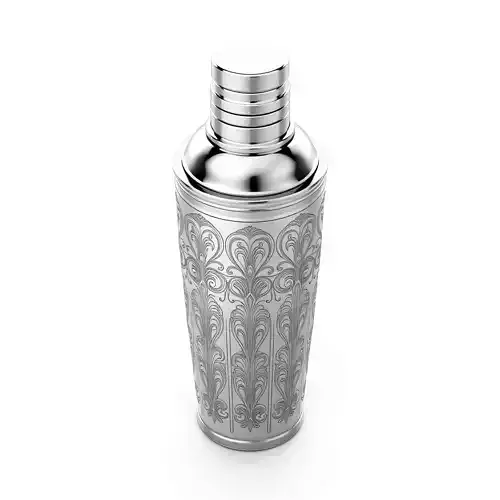 Ornate Silver Cocktail Shaker