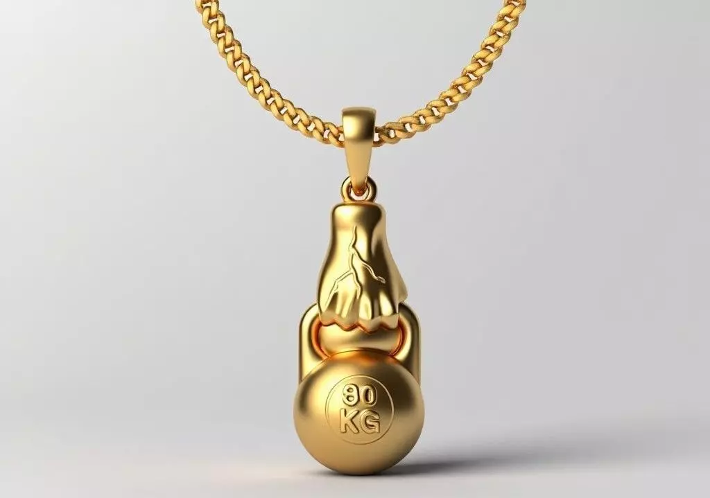Dumble weight pendant charms - one inch pendant 3D print model 3D print model