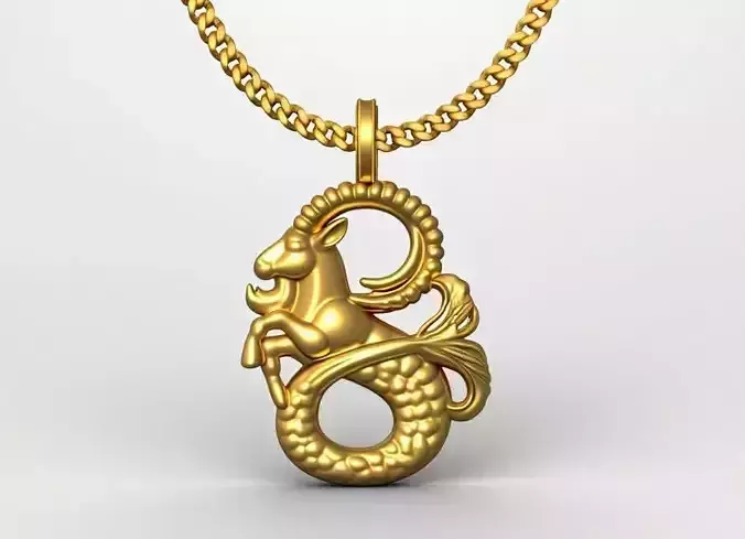 Zodiac sign pendant charms - one inch pendant 3D print model