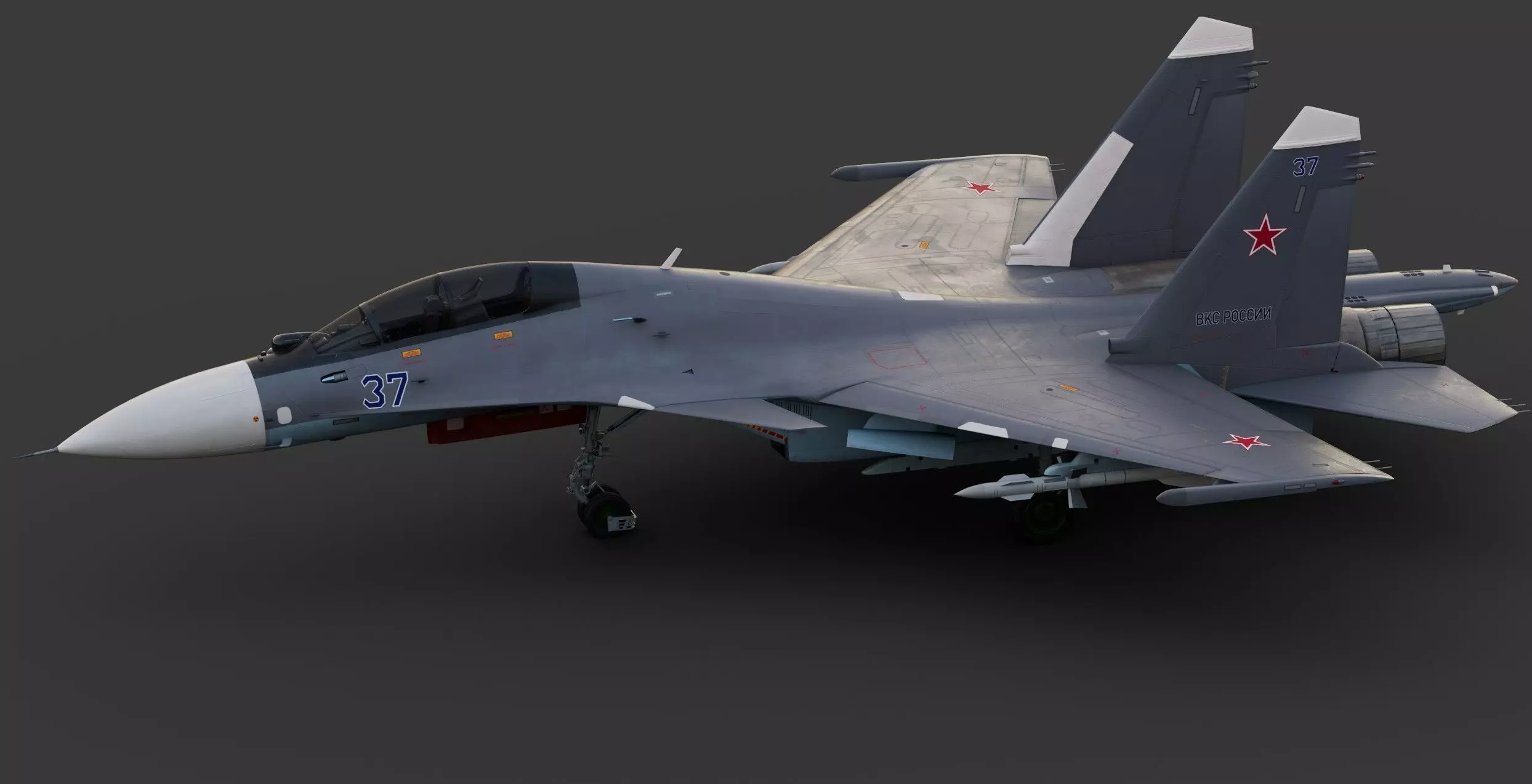 Russian Fighter Jet Sukhoi SU-30 SM Flanker H 3D model | CGTrader