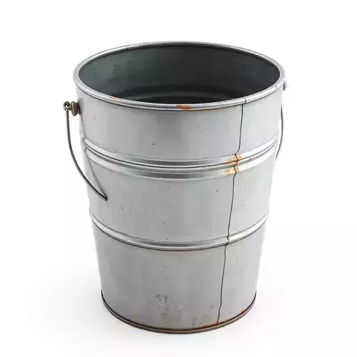 Rustic Galvanized Metal Bucket