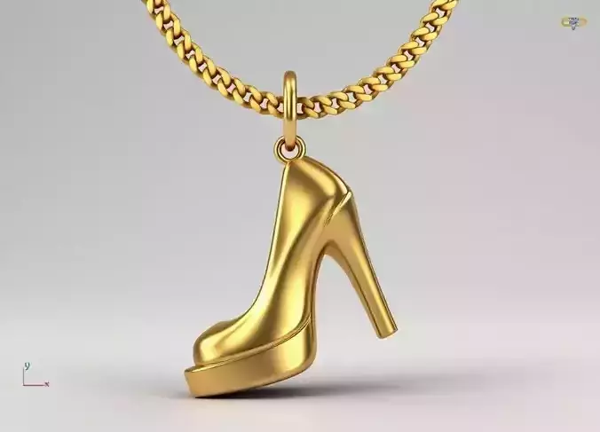High Heel pendant charms - one inch pendant 3D print model