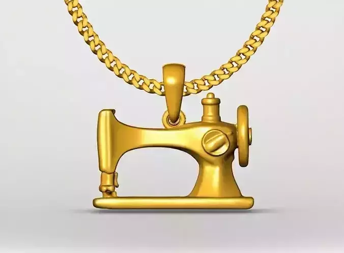 Sew Machine pendant charms - one inch pendant 3D print model