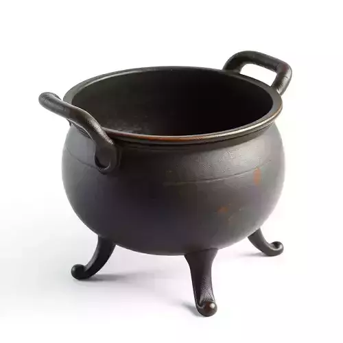 Rustic Cast Iron Cauldron Prop