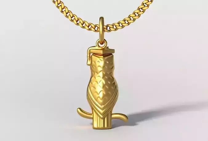 Gold Bag pendant charms - one inch pendant 3D print model