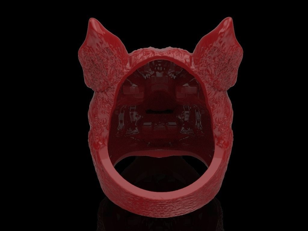 Boar ring  3D print model_16