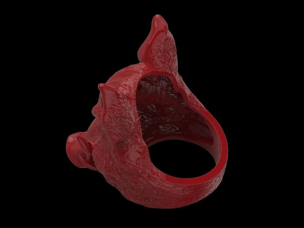 Boar ring  3D print model_17