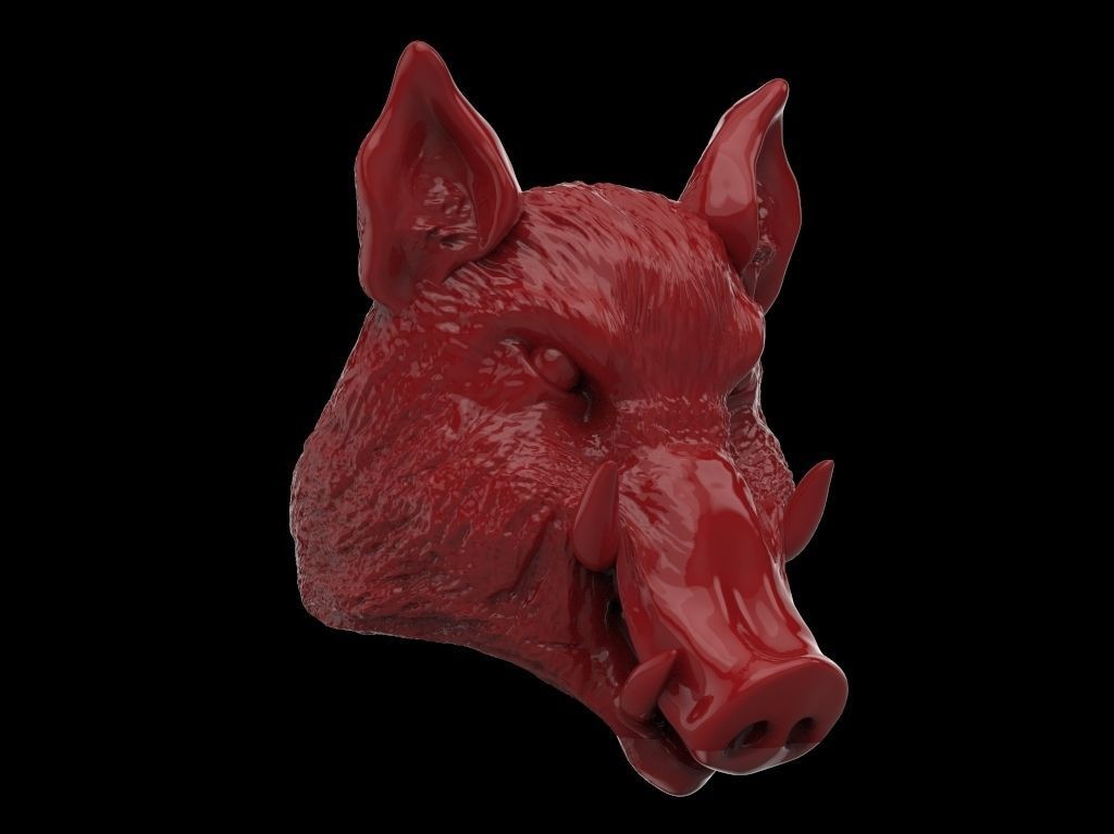 Boar ring  3D print model_15
