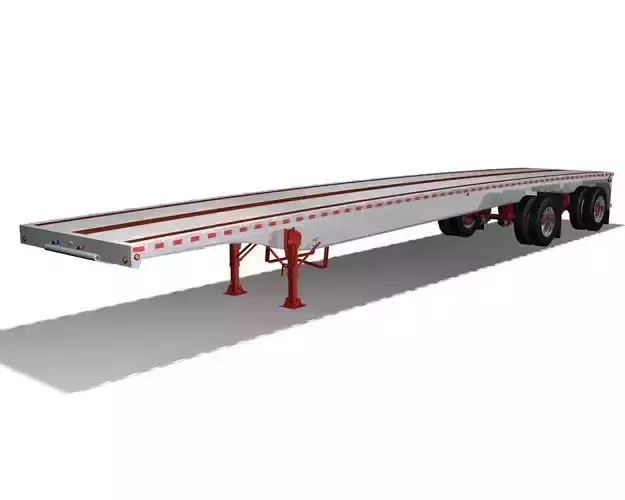 Aluminum Flatbed Trailer 3D model