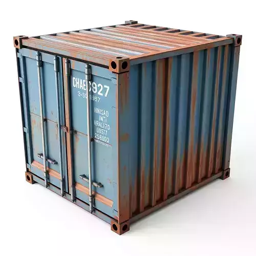 Rusty Industrial Shipping Container 3D