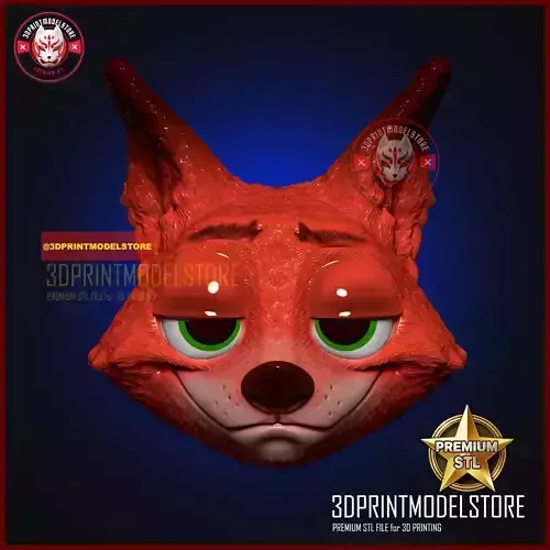 Nick Wilde Head Mask Zootopia Cosplay Halloween Comiccon