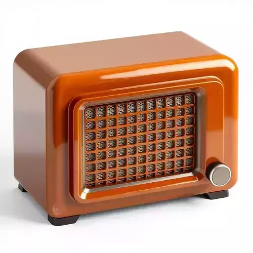 Retro Vintage Orange Table Radio