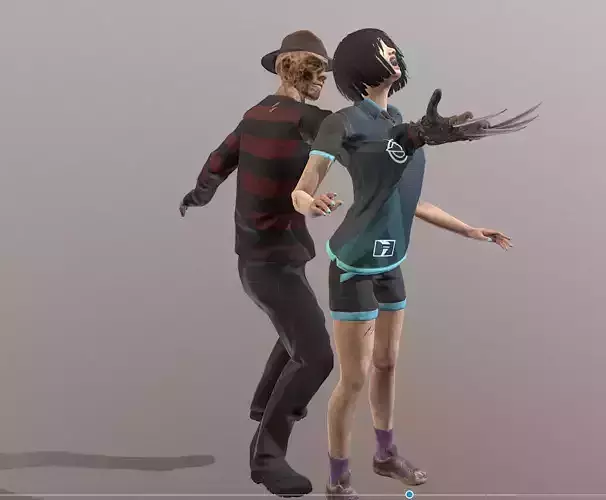 SANDMAN SERIAL KILLER Female Fbx Pbr Animated