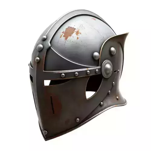 Distressed Medieval Knight Helmet