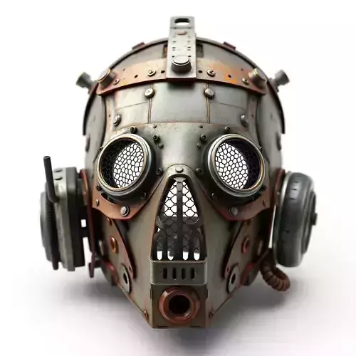 Steampunk PostApocalyptic Gas Mask Helmet