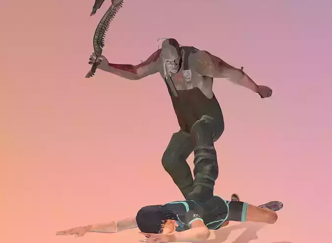 BERDUGO SLASHER SERIAL KILLER Fbx Pbr Animated