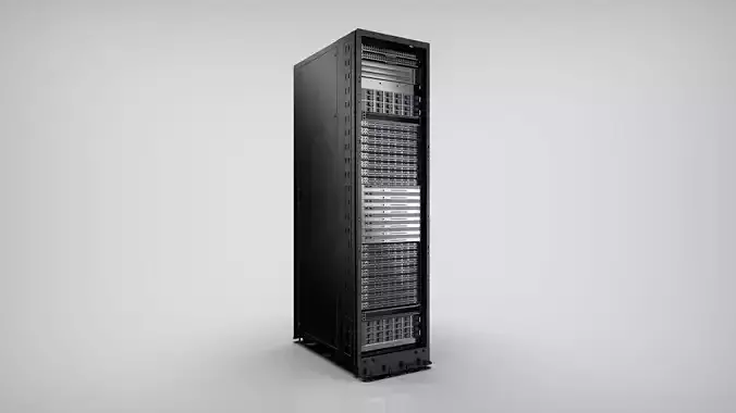 AI Data Center Server Rack GB300 Realistic Server Cabinet 3D model