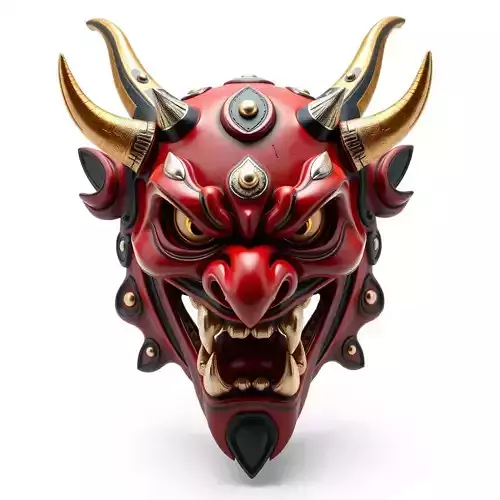 Japanese Oni Hannya Demon Mask