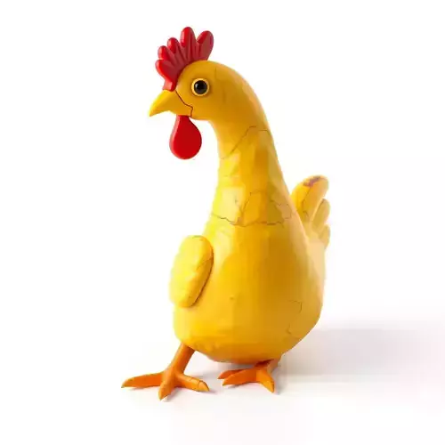 Stylized Cartoon Chicken 3D Model